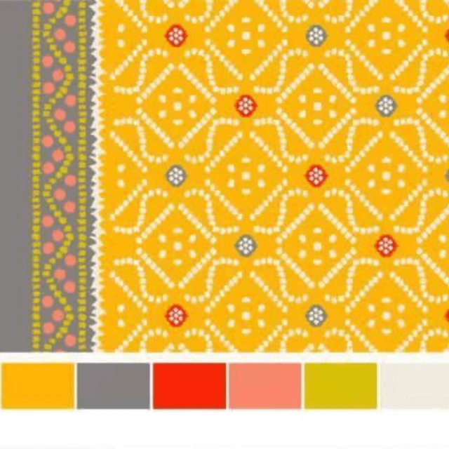 Chunri Unstitched Shirt (Yellow)