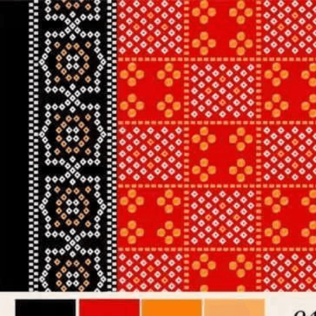 Chunri Unstitched Shirt (Fine Red)