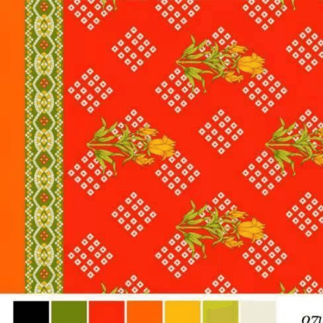 Chunri Unstitched Shirt (Light Red)