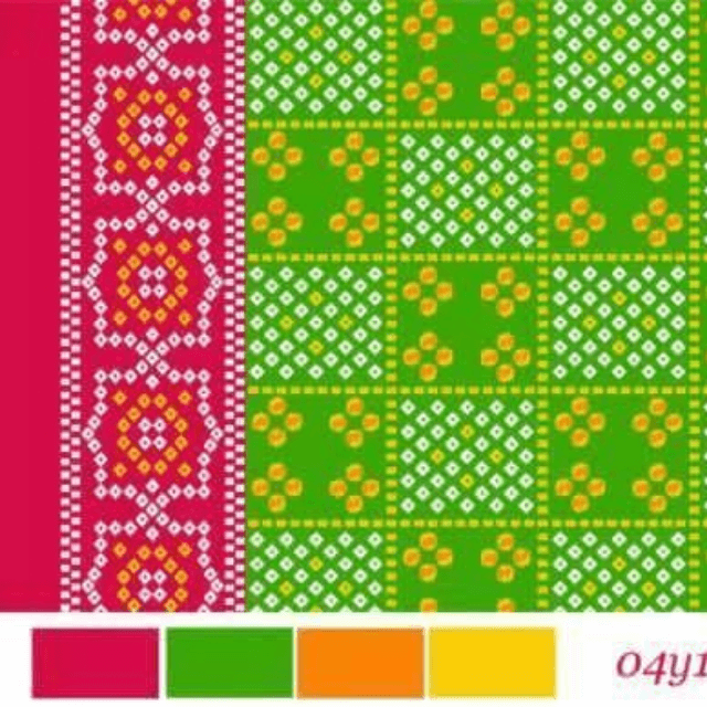 Chunri Unstitched Shirt (Green)