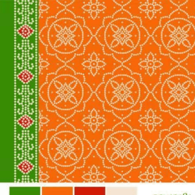 Chunri Unstitched Shirt (Orange)