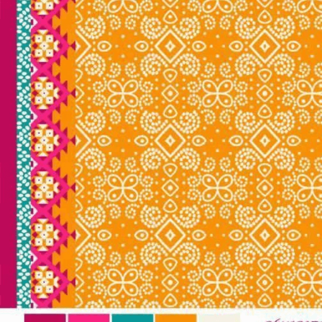 Chunri Unstitched Shirt (Apricot Orange)