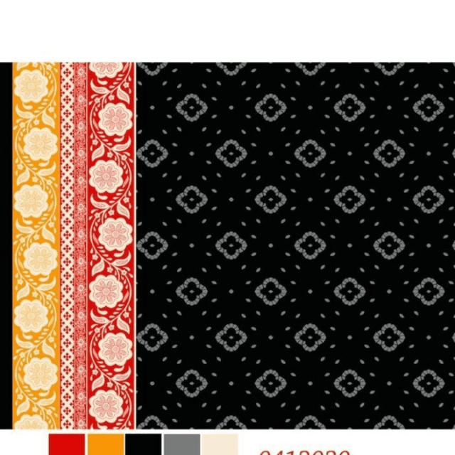 Chunri Unstitched Shirt (Black)