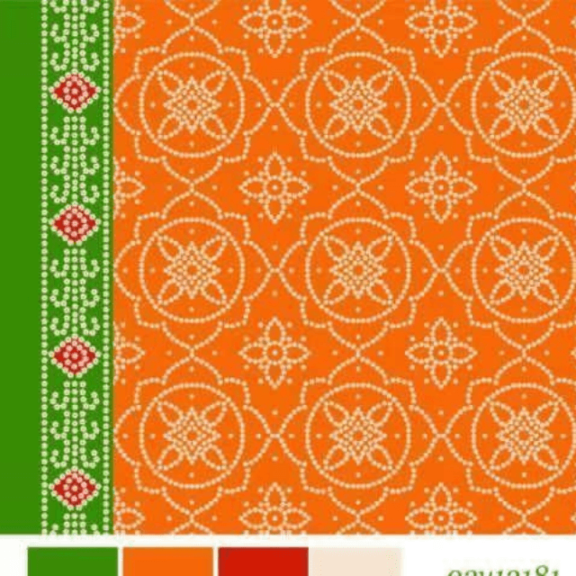 Chunri Unstitched Shirt (Tiger Orange)