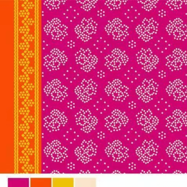 Chunri Unstitched Shirt (Hot Pink)