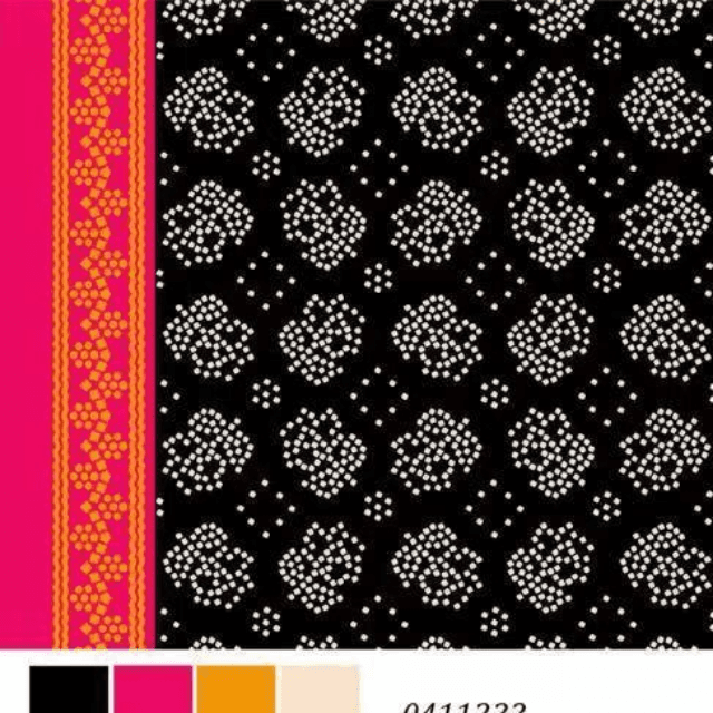 Chunri Unstitched Shirt (Black)