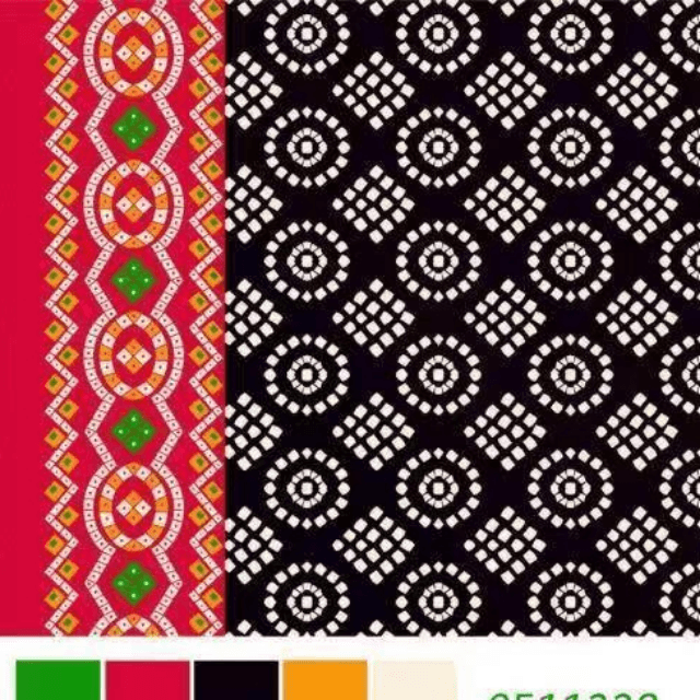 Chunri Unstitched Shirt (Black)