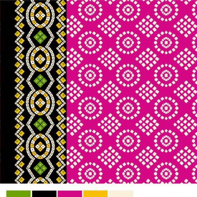 Chunri Unstitched Shirt (Fuscia Pink)
