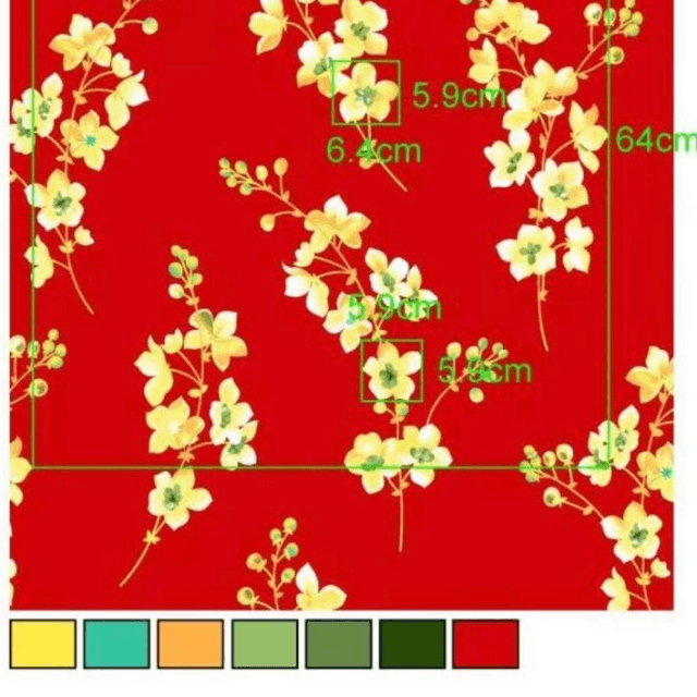 Printed Unstitched Shirt (Bright Red)