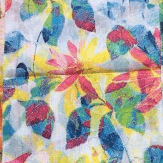 Printed Unstitched Shirt (White)