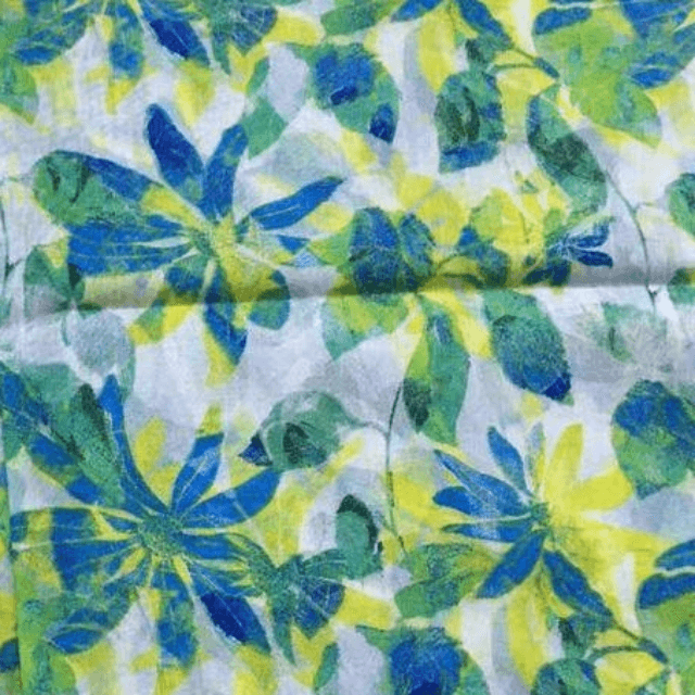 Printed Unstitched Shirt (White)