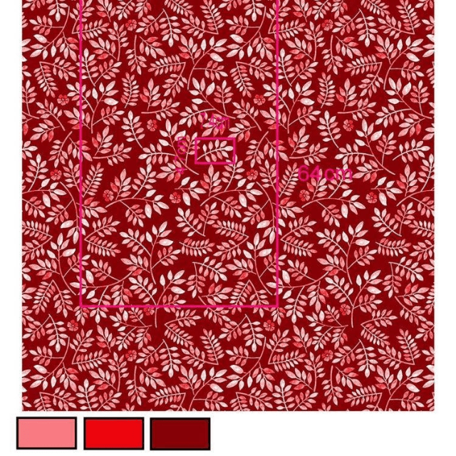 Printed Unstitched Shirt (Scarlet Red)